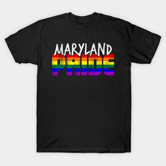 Maryland Pride LGBT Flag T-Shirt by wheedesign